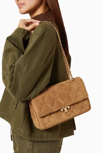 Bunny Knot Shoulder Bag in Suede
