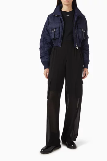 Pinot Bomber Jacket in Technical Satin