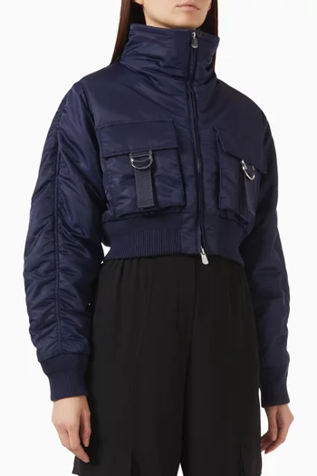 Pinot Bomber Jacket in Technical Satin