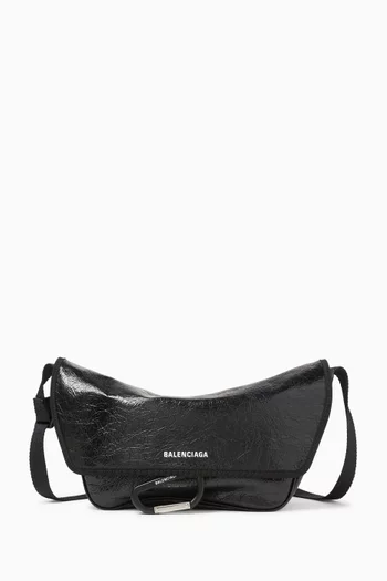 Explorer Flap Messenger Bag in Arena Lambskin