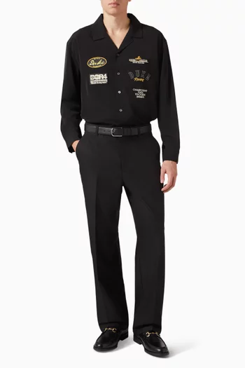 Peso Embroidered Mechanic Shirt in Cotton