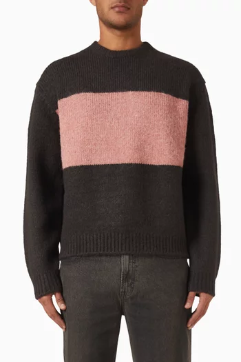 Big Lined Knit Sweater