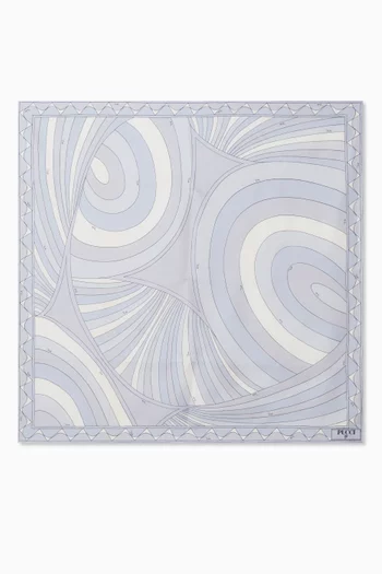 Printed Scarf in Silk Twill