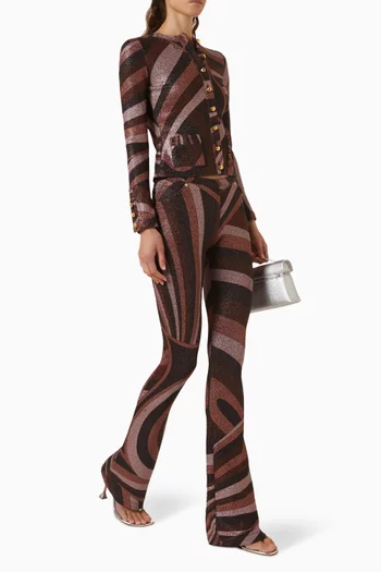 Iride Print Pants in Lurex