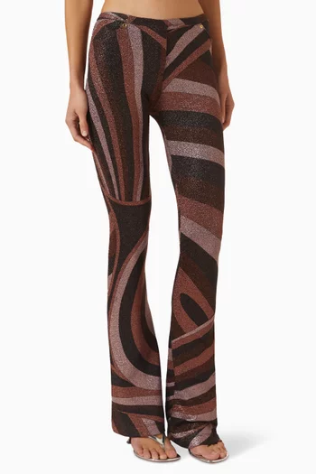 Iride Print Pants in Lurex