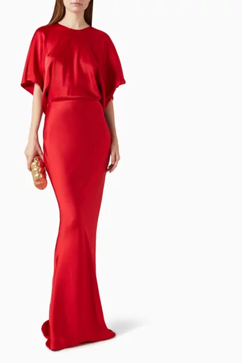Reverse Obie Gown in Satin