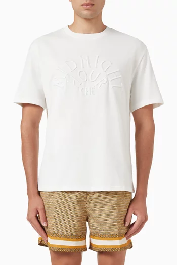 Midnight Hour Embroidered T-shirt in Cotton