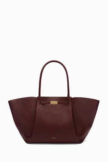 Large New York Tote Bag in Grain Leather