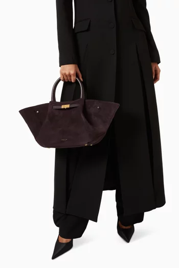 The Midi New York Tote Bag in Suede