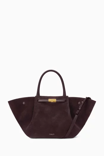 The Midi New York Tote Bag in Suede