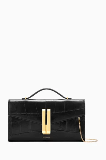 Small Vancouver Clutch in Croc-effect Leather