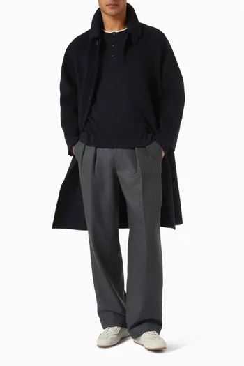 Bahi Henley T-shirt in Wool-silk