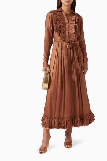 Belted Ruffle Dress
