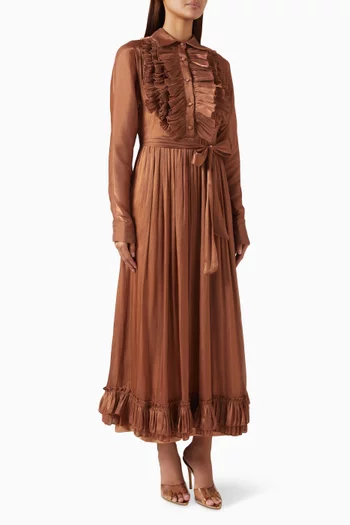 Belted Ruffle Dress