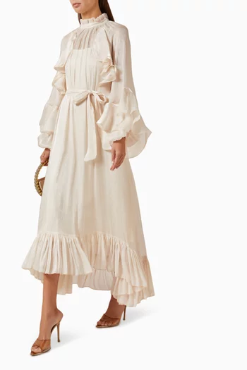 Belted Ruffle Dress