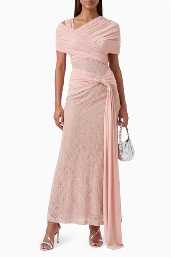 Asymmetric Wrap Gown