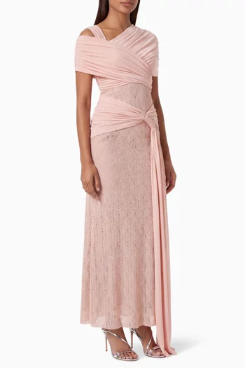 Asymmetric Wrap Gown