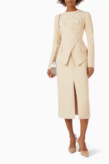 Tuxedo-style Midi Dress