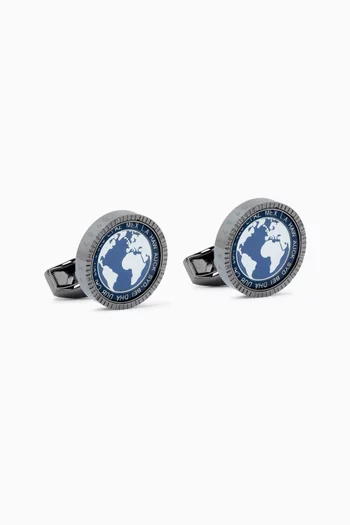 Globetrotter Rotating World Map Cufflinks