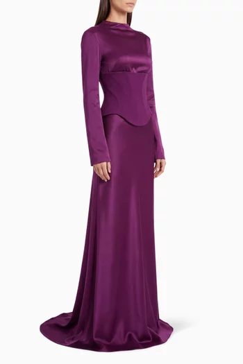 Nola Dress in Satin