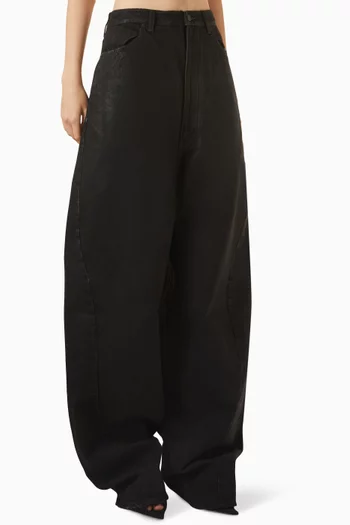 Twisted-seam Barrel Jeans in Japanese Denim