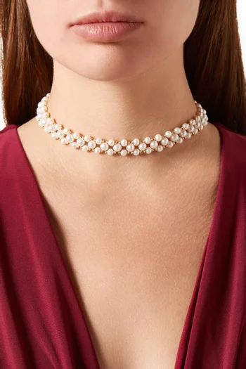 Danah Pearl Choker in 18kt Gold