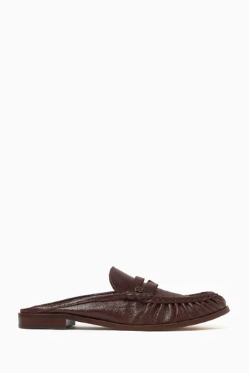 Open-back Loafers in Leather