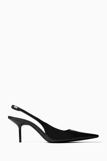 Lucy Mid Slingback 70 Pumps in Patent Leather