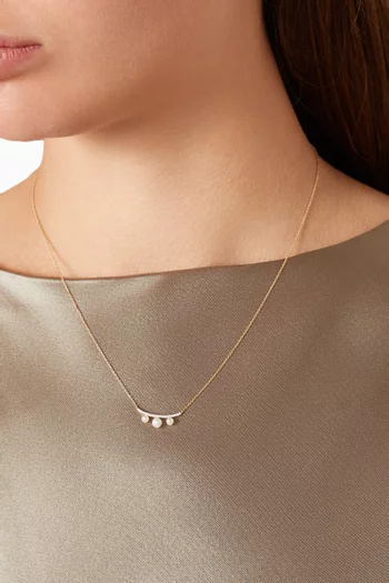 Danah Pearl & Diamond Necklace in 18kt Gold