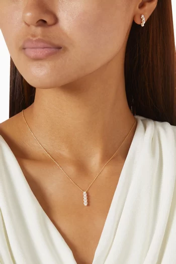 Danah Pearl & Diamond Necklace in 18kt Gold