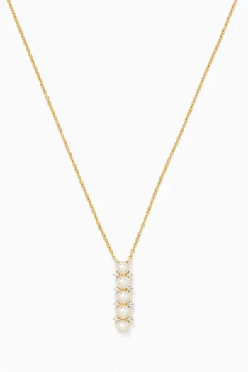 Danah Pearl & Diamond Necklace in 18kt Gold