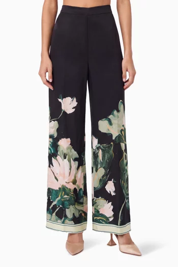 Fortis Wide-leg Pants in Viscose Blend
