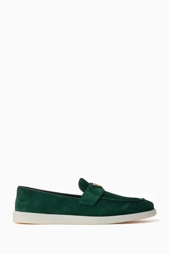 Logo Loafers in Suede
