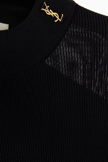 Cassandre Rib-knit Dress in Silk