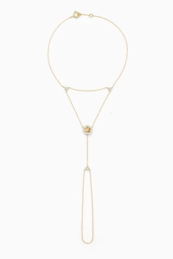 Farfalla Flower Diamond Hand Chain in 18kt Gold