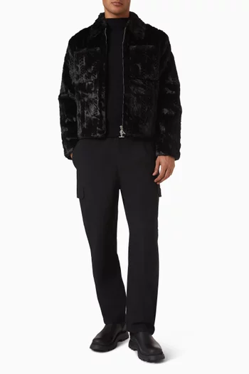 David Plush Cable Embossed Jacket
