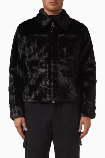 David Plush Cable Embossed Jacket