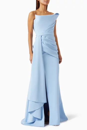 Side-slit Gown in Crepe