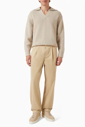 Faustino Open Polo-neck Sweater in Cashmere-blend