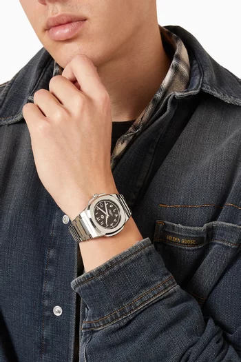 OS Trench Quartz Watch in Stainless Steel, 40mm
