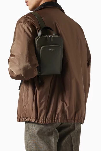 Logo Backpack in Saffiano Leather