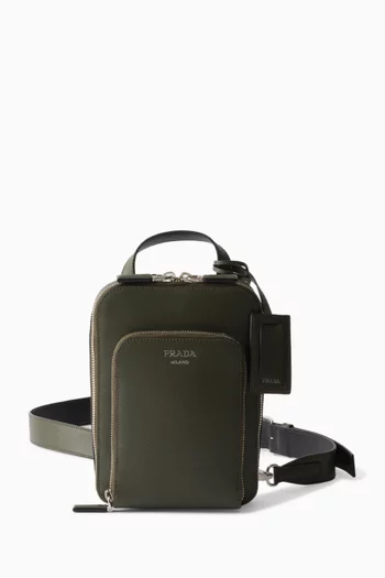 Logo Backpack in Saffiano Leather