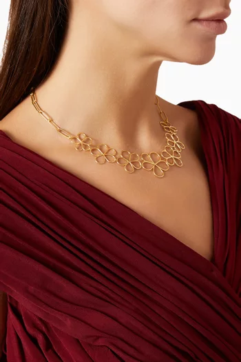 Daisy Doodle Choker in 18kt Gold-plated Bronze