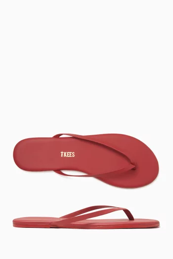 Lily Pigments Flip Flops in Leather