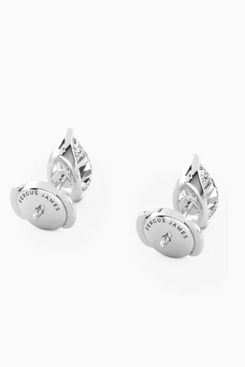 Marquise Diamond Stud Earrings in 18kt White Gold