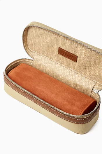 Unused H Clock/Watch Case in Cotton Canvas