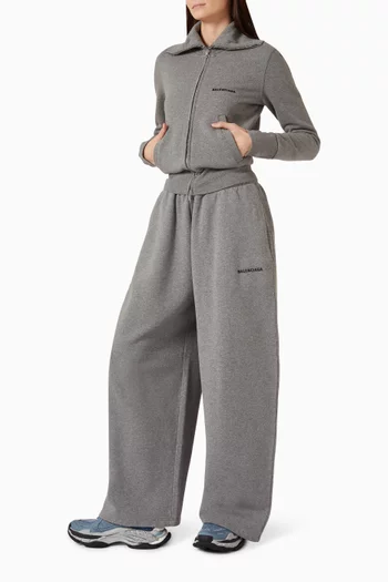 Fitted Zip-up Jacket in Cotton