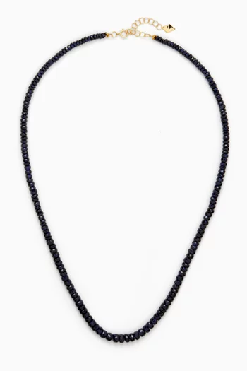 Giselle Sapphire Bead Necklace in 18kt Gold