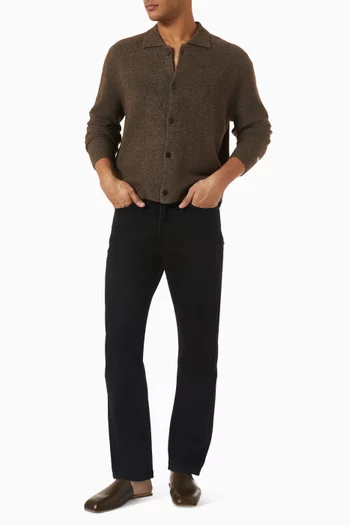 Archive Knit Collared Cardigan in Yak-blend