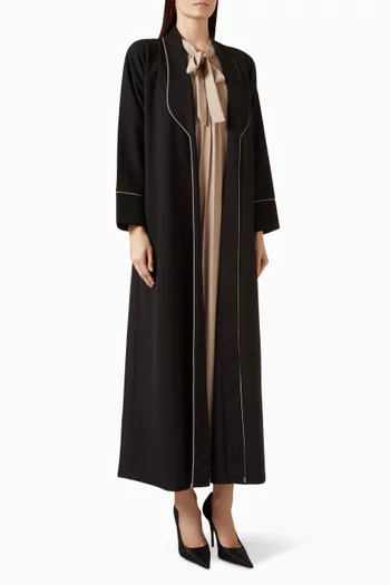 2-piece Coat Abaya Set in Crepe & Nada